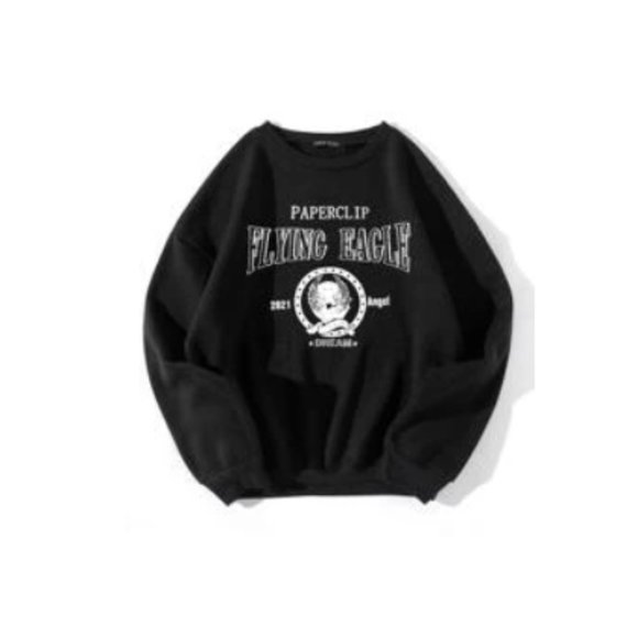 Letter Graphic Drop Shoulder Sweatshirt - Picture 3 of 3